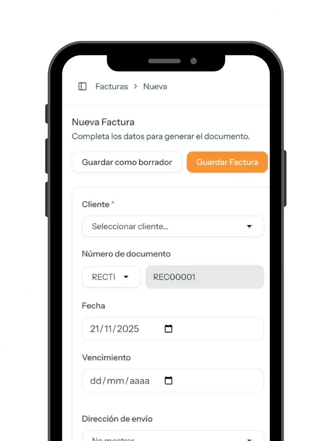 Aplicación móvil Factool